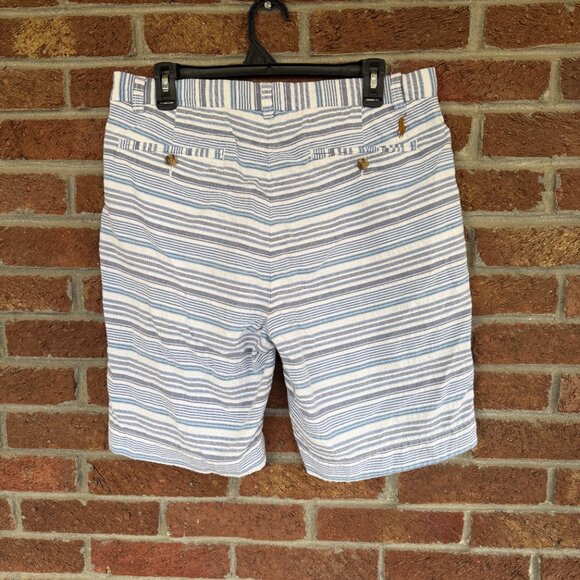 POLO Ralph Lauren * textured shorts * size 33 * white / blue * pockets * EUC - Picture 10 of 12
